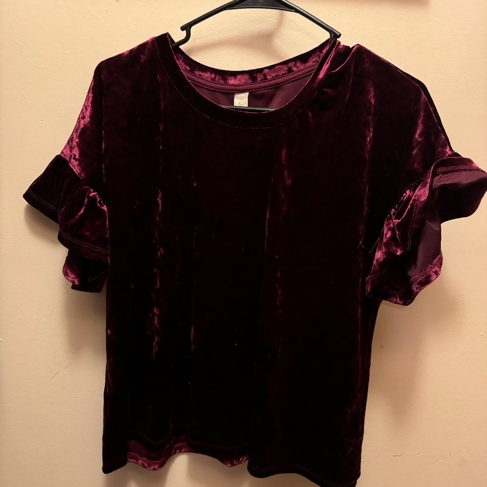 Cropped Velvet Altr'd State Top